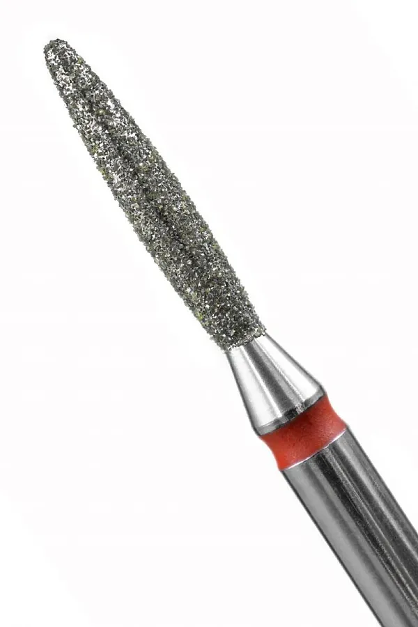 Manita Professional Фреза алмазная пламя тупое для аппаратного маникюра 856.104.244.100.018 ФАПЗ-1.8-10М, красная насечка, ø 1,8 мм, 5 шт. KRISTALLER, - - фото 2