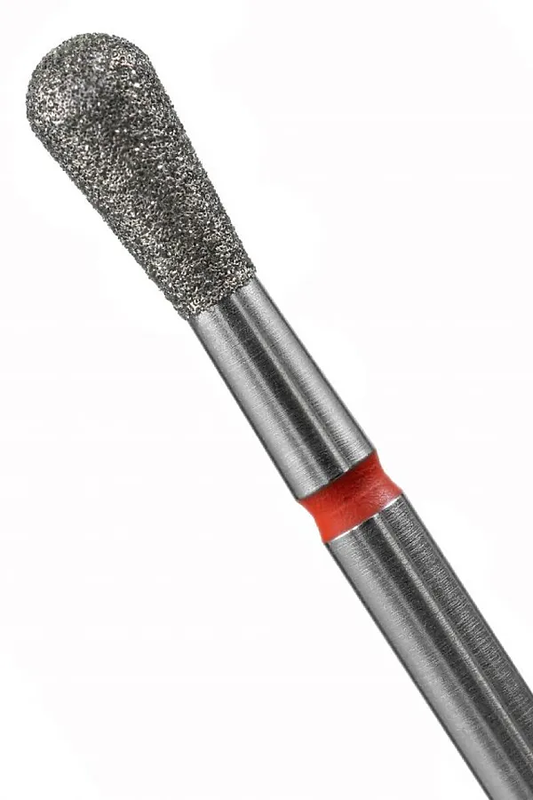 Manita Professional Фреза алмазная груша для аппаратного маникюра 856.104.237.070.033 ФАОКС-3.3-7 М, красная насечка, ø 3,3 мм, 5 шт. KRISTALLER, - - фото 2