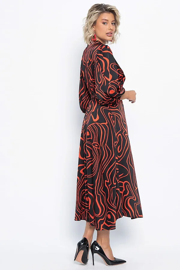 Платье Инна LADY TAIGA, черно-красное - фото 2