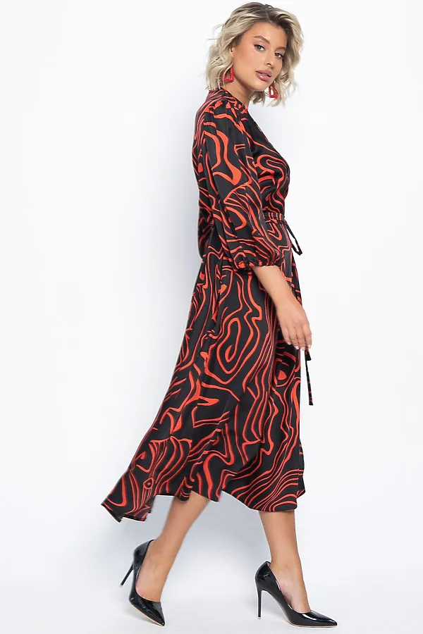 Платье Инна LADY TAIGA, черно-красное - фото 2