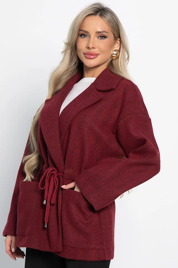 Пальто-пиджак LADY TAIGA, бордо - фото 2