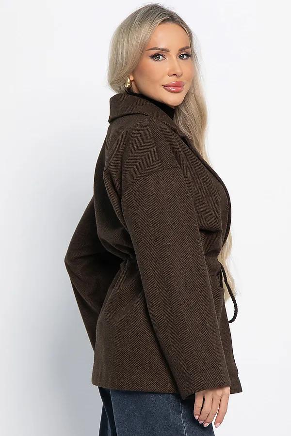 Пальто-пиджак LADY TAIGA, шоколад - фото 2