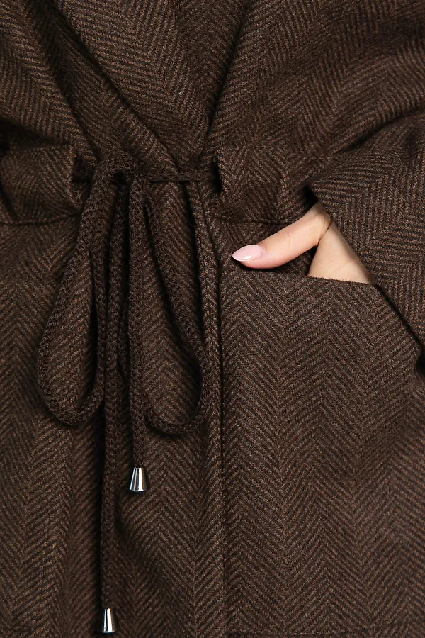 Пальто-пиджак LADY TAIGA, шоколад - фото 2