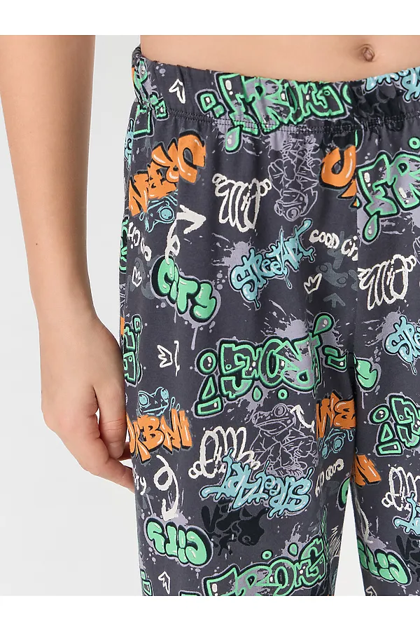 Брюки для мальчиков домашние MARK FORMELLE, надписи на графите - фото 2