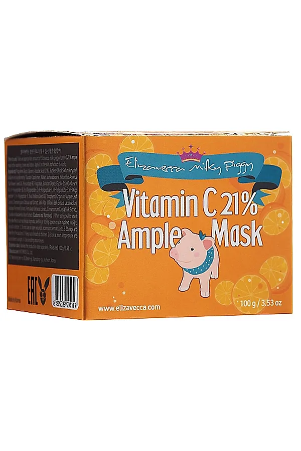 Elizavecca Маска с витамином C с тонизирующим эффектом для сияния лица / Vitamin C 21% Ample Mask, 100 мл KRISTALLER, - - фото 2