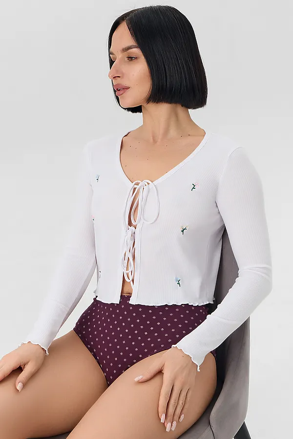 Трусы женские MARK FORMELLE, мелкие цветочки на сливовом - фото 2