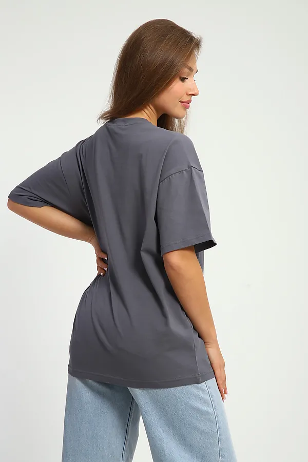 Футболка оверсайз 26012 НАТАЛИ, графит - фото 2