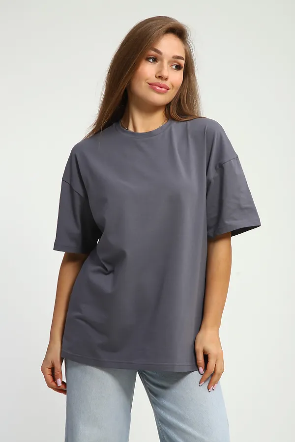 Футболка оверсайз 26012 НАТАЛИ, графит - фото 2