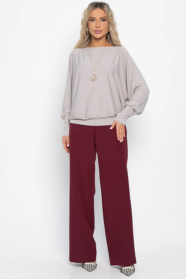 Блуза Муза LADY TAIGA, серо-бежевая - фото 2