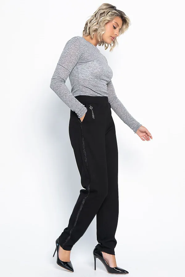 Брюки трикотажные Броуди LADY TAIGA, черные - фото 2