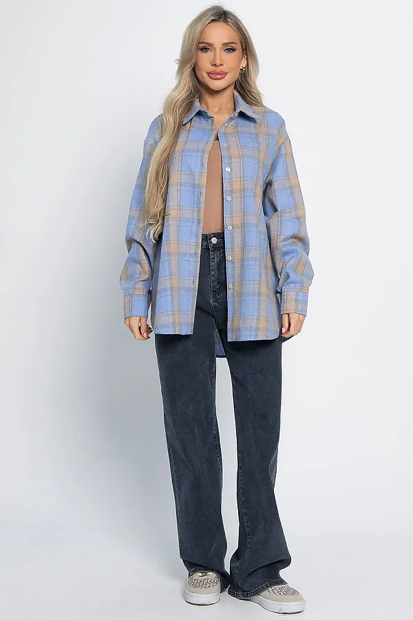 Рубашка Дэлли LADY TAIGA, бежево-голубая - фото 2