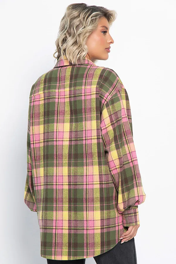 Рубашка Дэлли LADY TAIGA, зелено-розовая - фото 2