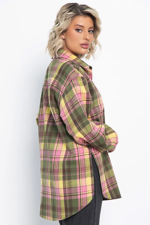 Рубашка Дэлли LADY TAIGA, зелено-розовая - фото 2