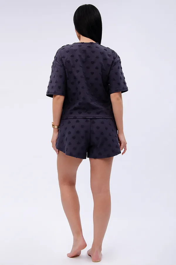 Пижама с шортами Кэнди НАТАЛИ, графит - фото 2