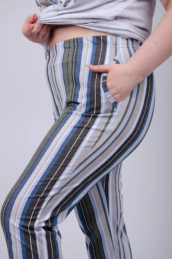 Пижама с брюками Каори НАТАЛИ, серый-зеленый - фото 2