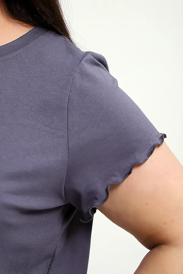 Пижама с шортами ПЖ-010 НАТАЛИ, графит - фото 2