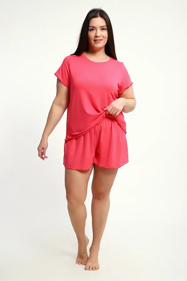 Пижама с шортами ПЖ-010 НАТАЛИ, розовый - фото 2
