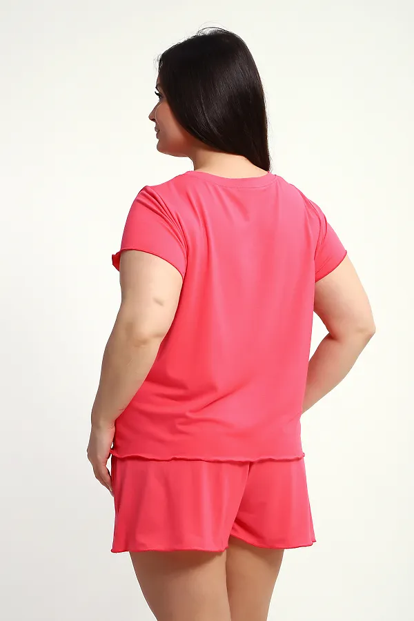 Пижама с шортами ПЖ-010 НАТАЛИ, розовый - фото 2