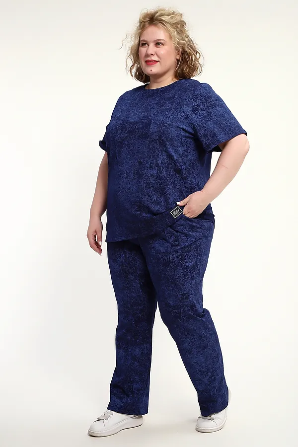 Костюм с брюками с брюками КЖ-009 НАТАЛИ, синий - фото 2