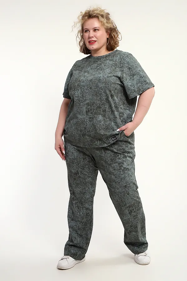 Костюм с брюками с брюками КЖ-009 НАТАЛИ, зеленый - фото 2