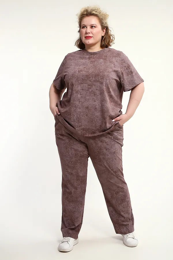 Костюм с брюками с брюками КЖ-009 НАТАЛИ, кофе - фото 2