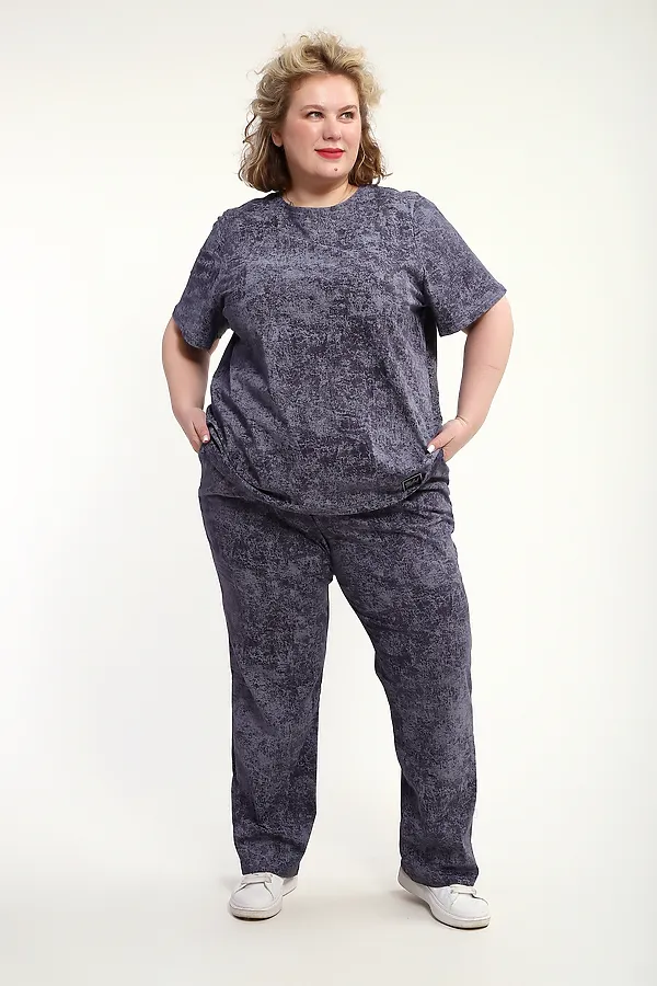 Костюм с брюками с брюками КЖ-009 НАТАЛИ, антрацит - фото 2