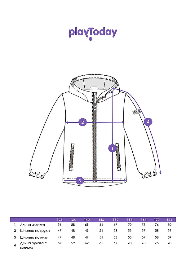 Куртка текстильная с полиуретановым покрытием для мальчиков (ветровка) PLAYTODAY, разноцветный - фото 2