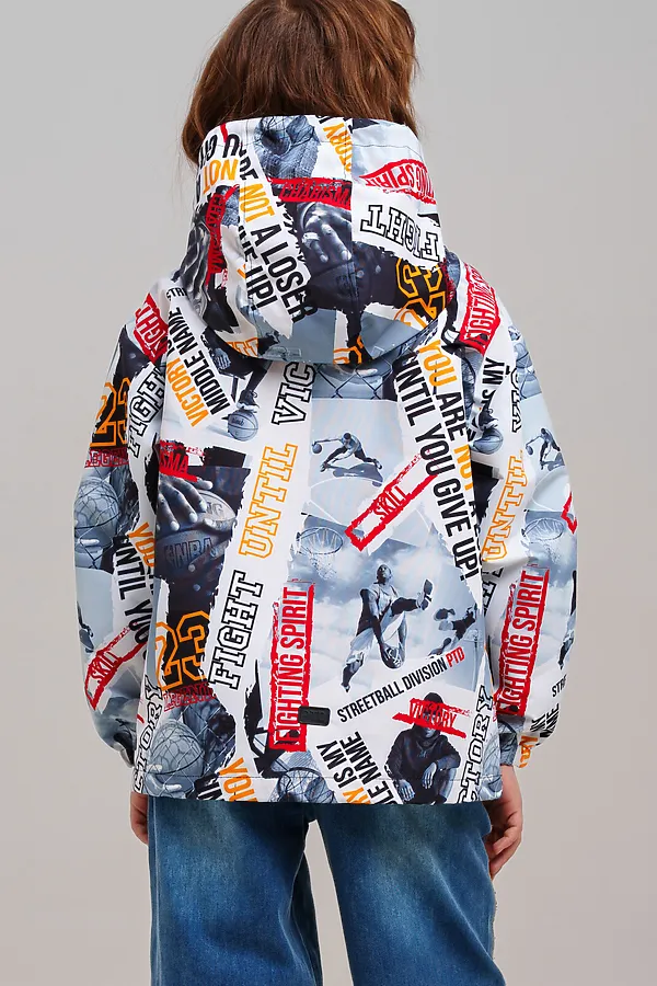 Куртка текстильная с полиуретановым покрытием для мальчиков (ветровка) PLAYTODAY, разноцветный - фото 2