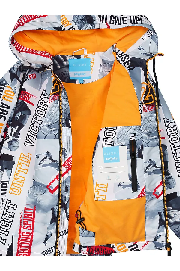 Куртка текстильная с полиуретановым покрытием для мальчиков (ветровка) PLAYTODAY, разноцветный - фото 2