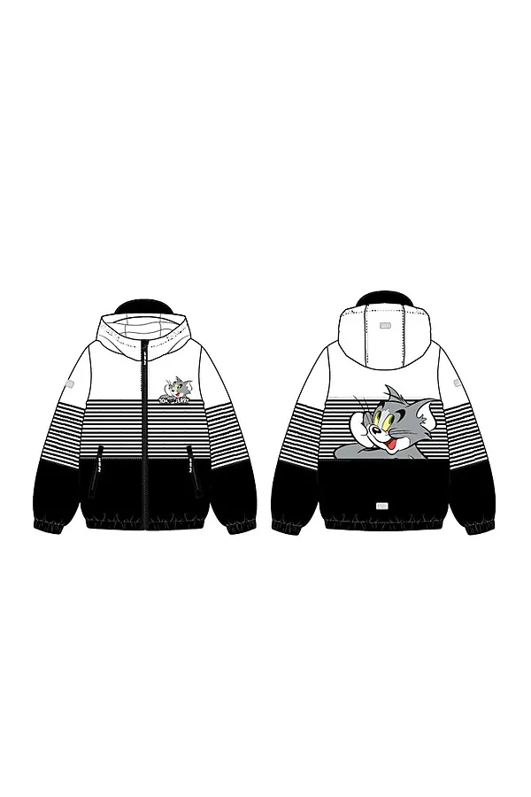 Куртка текстильная с полиуретановым покрытием для мальчиков (ветровка) PLAYTODAY, белый,черный - фото 2