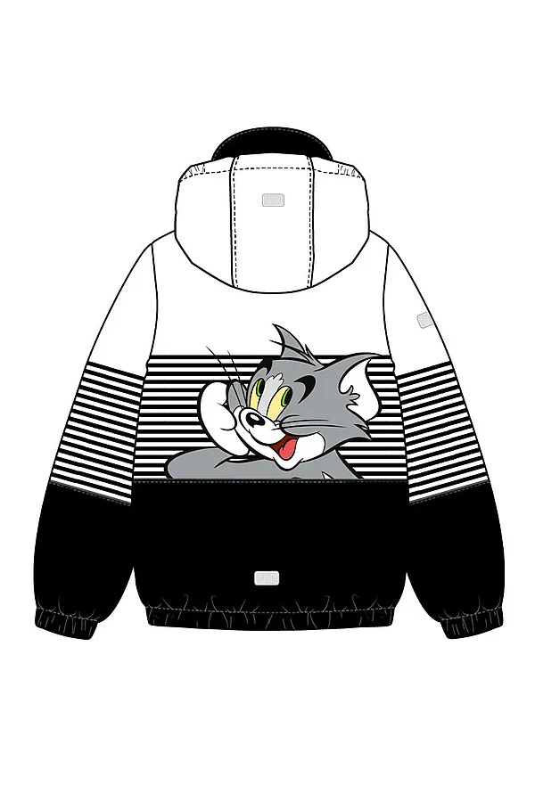 Куртка текстильная с полиуретановым покрытием для мальчиков (ветровка) PLAYTODAY, белый,черный - фото 2