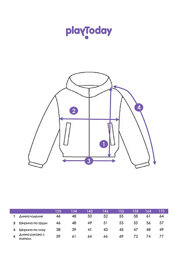 Куртка текстильная с полиуретановым покрытием для девочек (ветровка) PLAYTODAY, черный,фуксия,белый - фото 2