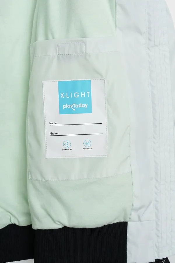 Куртка текстильная с полиуретановым покрытием для девочек (ветровка) PLAYTODAY, белый - фото 2