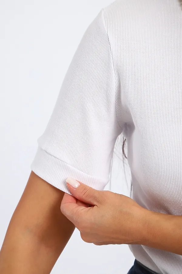 Водолазка с коротким рукавом 32105 НАТАЛИ, белый - фото 2