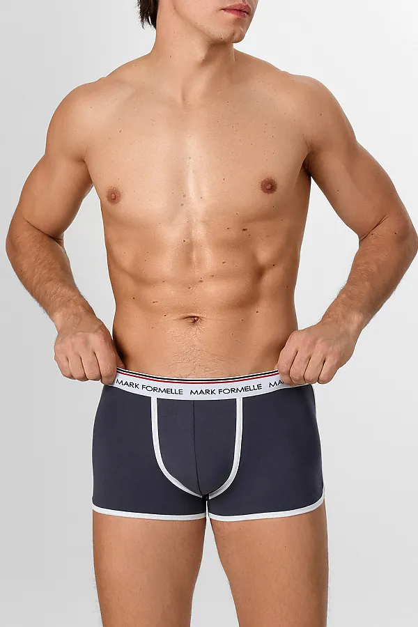 Трусы мужские (2шт) MARK FORMELLE, графит +черный - фото 2