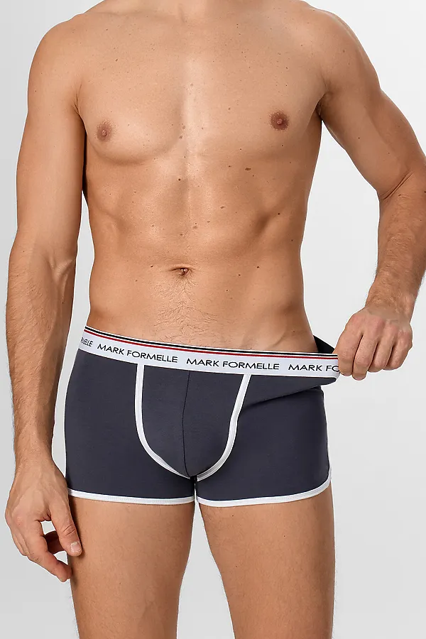 Трусы мужские (2шт) MARK FORMELLE, графит +черный - фото 2
