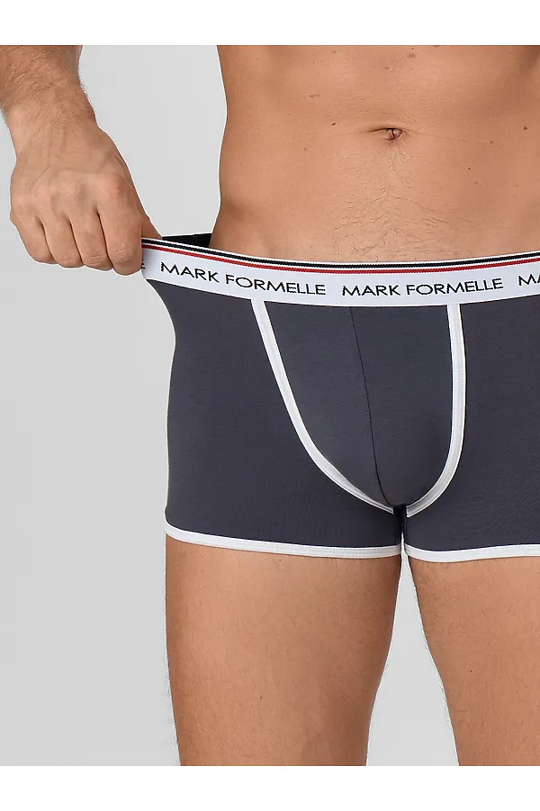 Трусы мужские (2шт) MARK FORMELLE, графит +черный - фото 2
