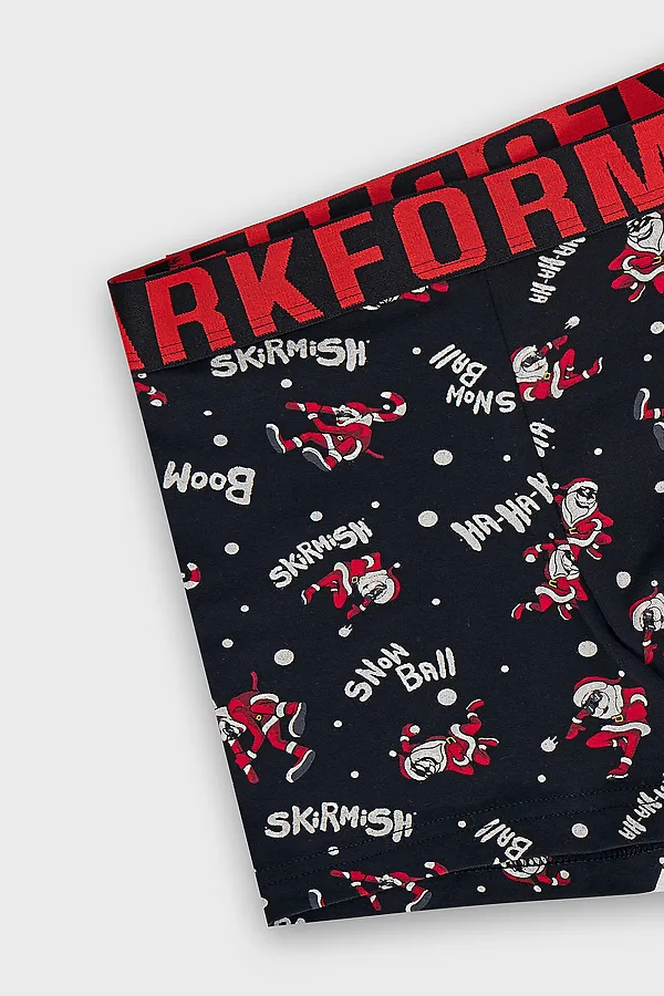 Трусы мужские MARK FORMELLE, деды морозы на черном - фото 2