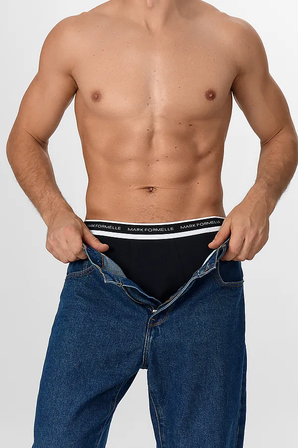 Трусы мужские MARK FORMELLE, черный +печать3 - фото 2