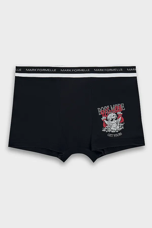 Трусы мужские MARK FORMELLE, черный +печать3 - фото 2