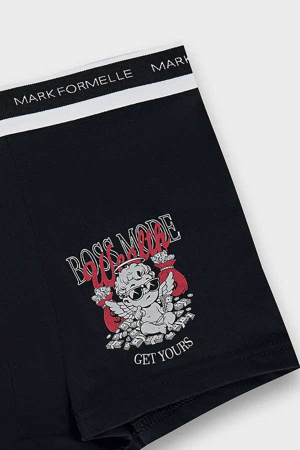 Трусы мужские MARK FORMELLE, черный +печать3 - фото 2