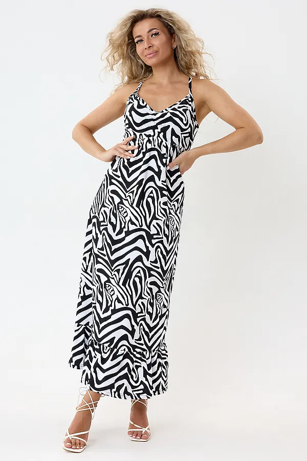 Сарафан С-Штрихи НАТАЛИ, зебра - фото 2