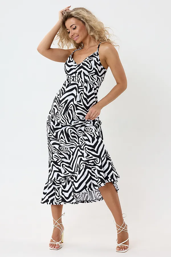 Сарафан С-Штрихи НАТАЛИ, зебра - фото 2