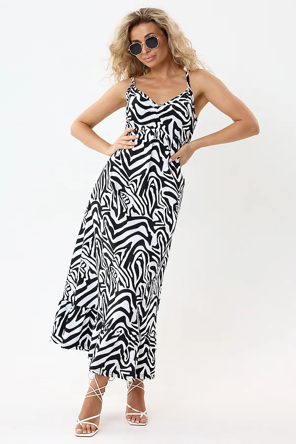 Сарафан С-Штрихи НАТАЛИ, зебра - фото 2