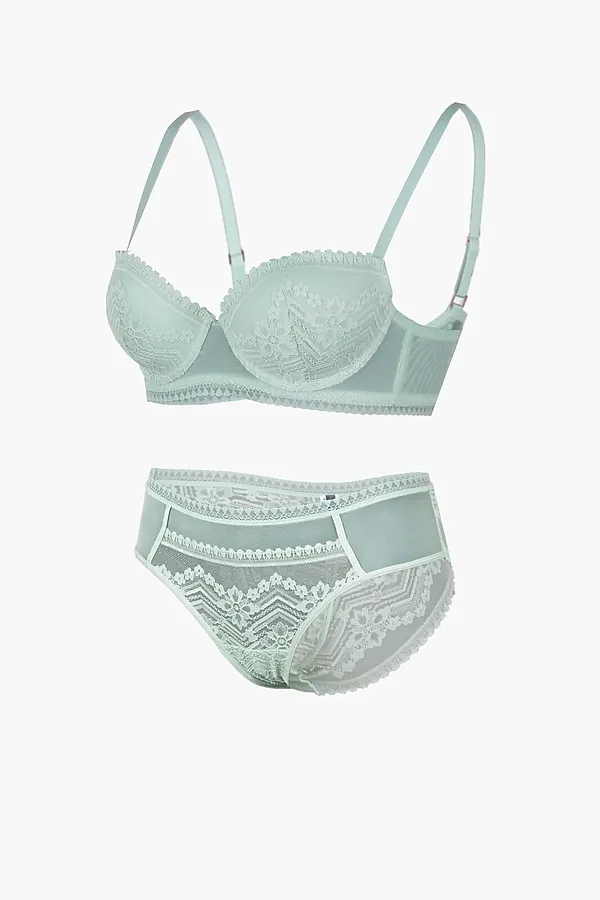 Комплект (Бюстгальтер+Трусы) INDEFINI, мятный - фото 2