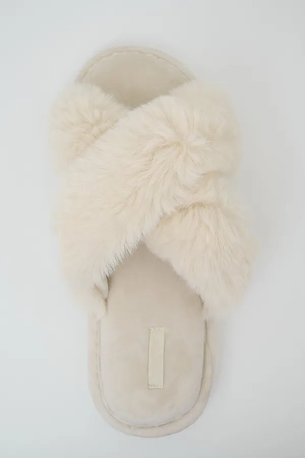 Тапочки женские. INDEFINI, молочный - фото 2