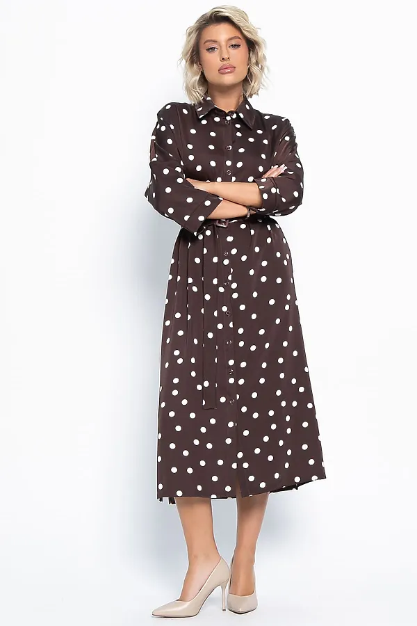 Платье Сьюзен LADY TAIGA, шоколад - фото 2