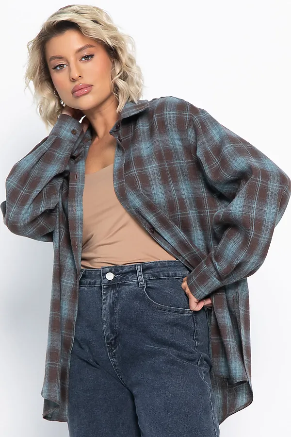 Рубашка Дэлли LADY TAIGA, шоколад - фото 2