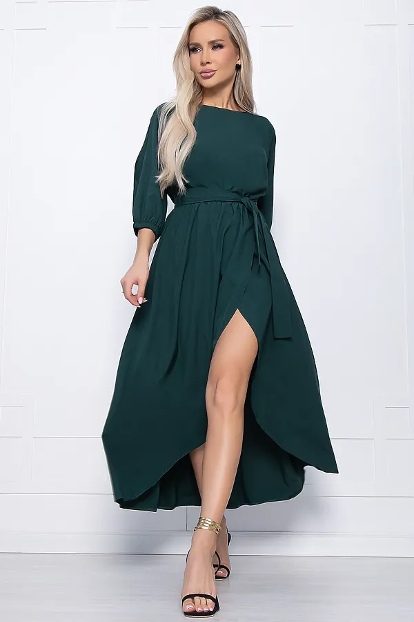 Платье Танго вдвоем LADY TAIGA, изумрудное - фото 2