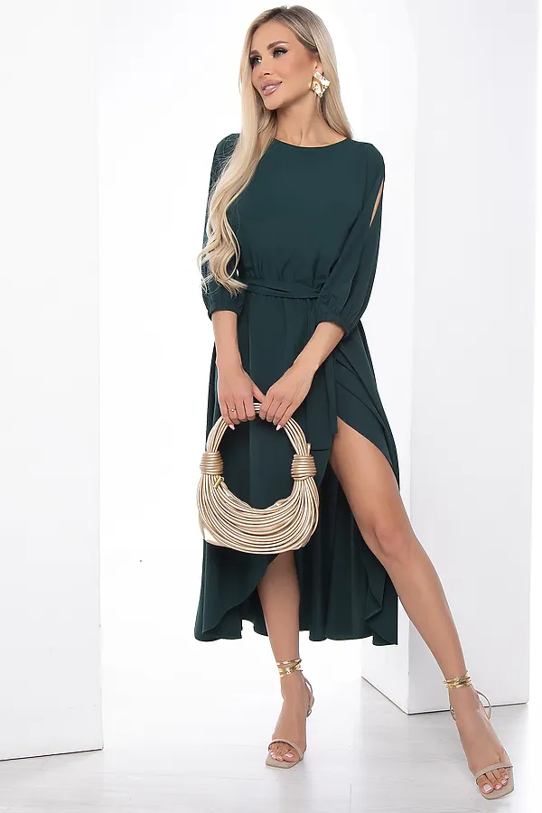 Платье Танго вдвоем LADY TAIGA, изумрудное - фото 2